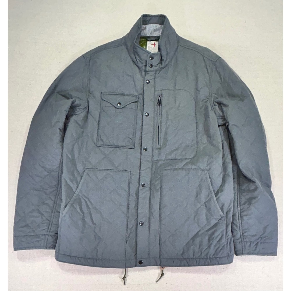 RELWEN Men's XL Quilted Insulated Tanker Jacket HUCKBERRY Coat Full Zip